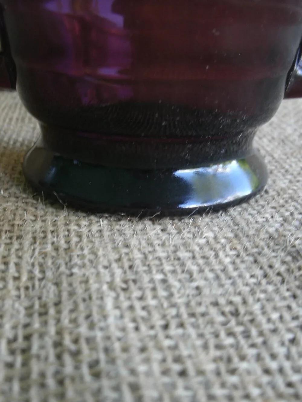 Vintage Hazel Atlas Amethyst Moderntone Open Sugar Bowl